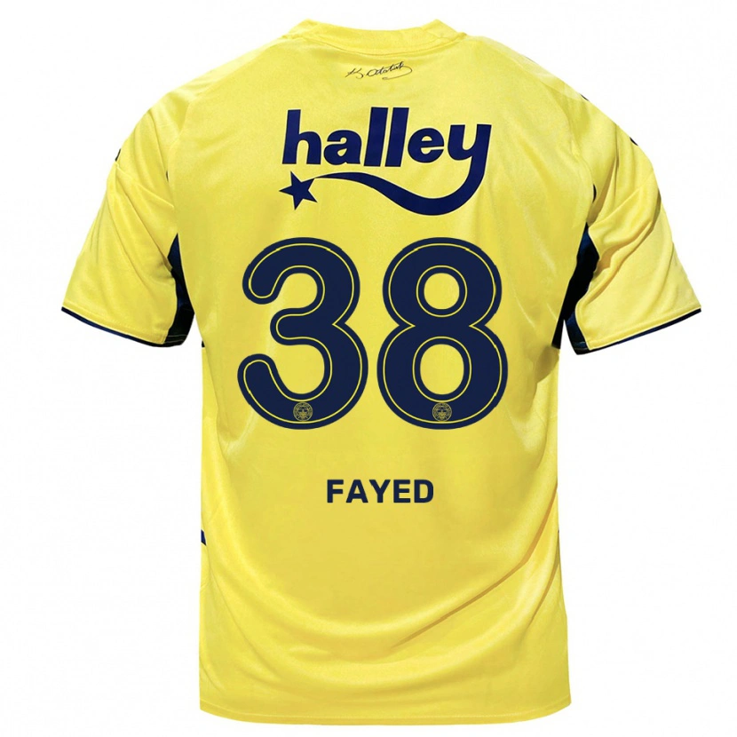 Danxen Homem Camisola Omar Fayed #38 Amarelo Marinho Alternativa 2025/26 Camisa Brasil