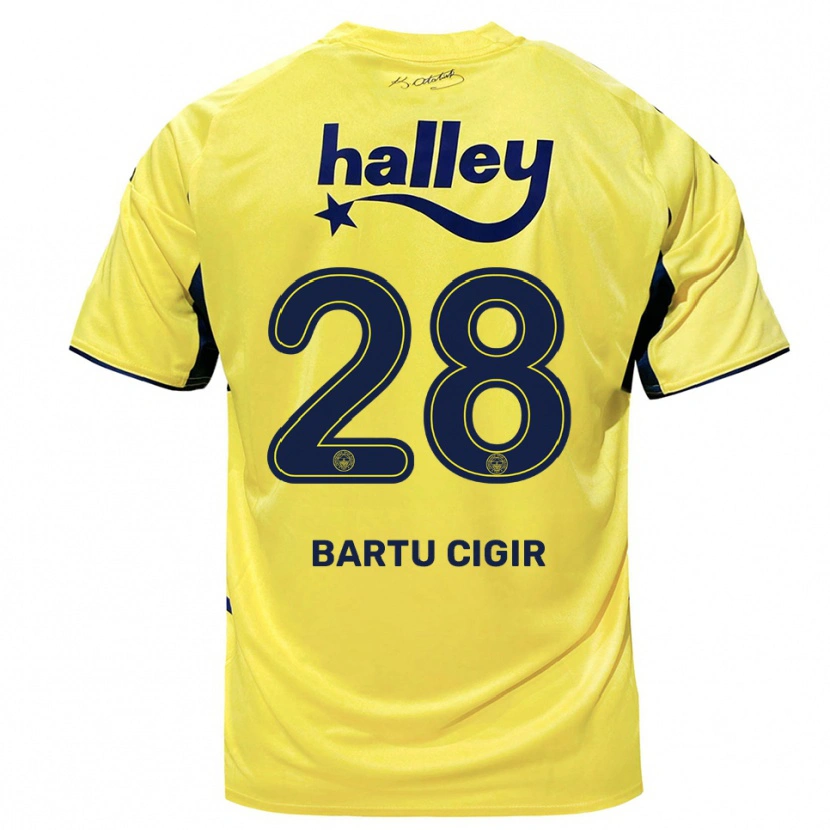 Danxen Homem Camisola Can Bartu Çığır #28 Amarelo Marinho Alternativa 2025/26 Camisa Brasil