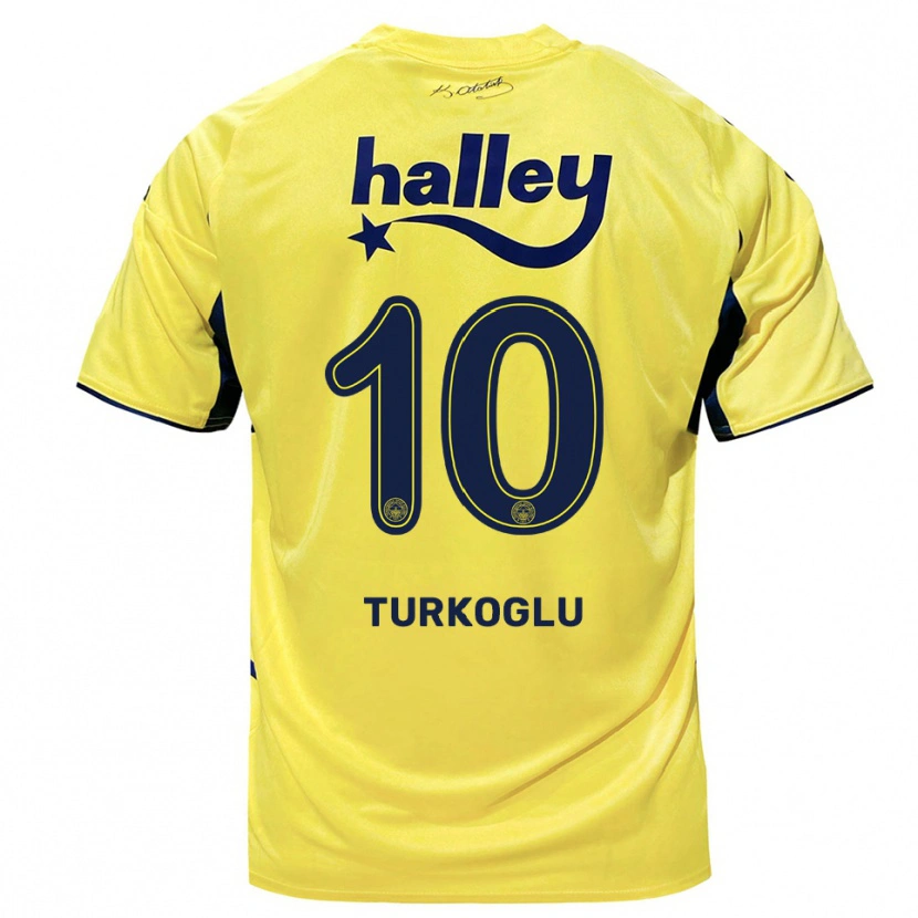 Danxen Homem Camisola Ece Türkoğlu #10 Amarelo Marinho Alternativa 2025/26 Camisa Brasil
