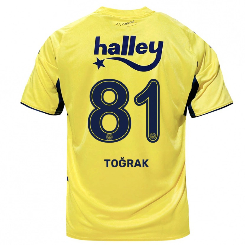 Danxen Homem Camisola Şükür Toğrak #81 Amarelo Marinho Alternativa 2025/26 Camisa Brasil