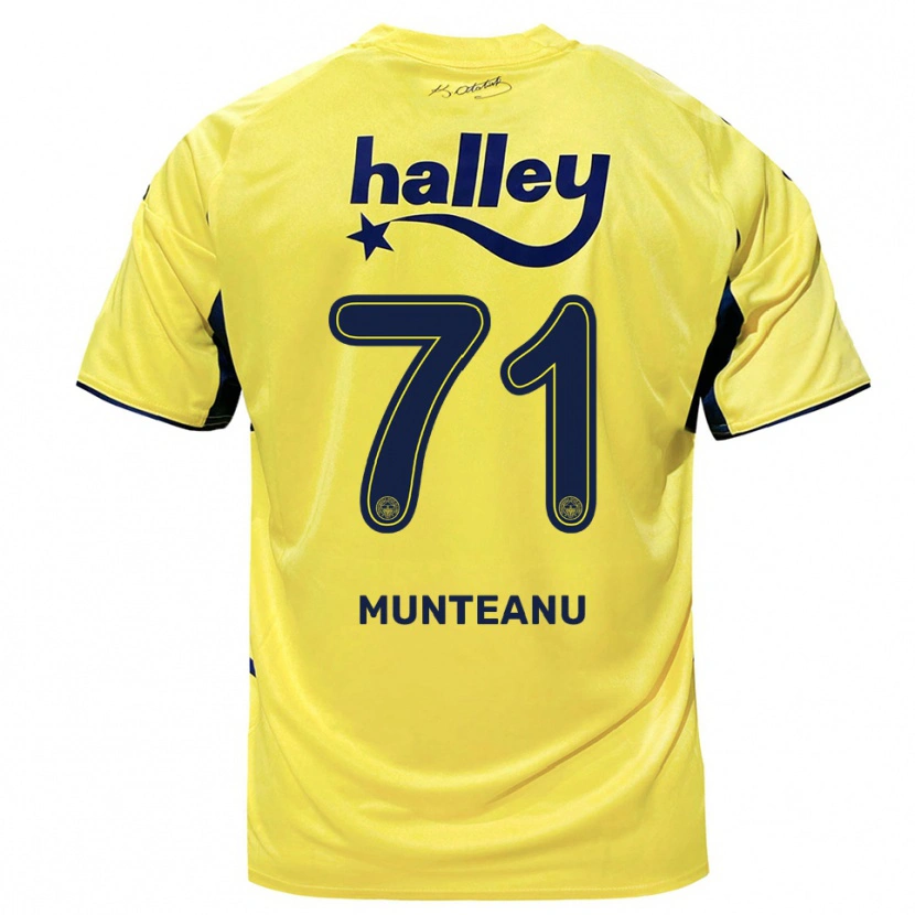Danxen Homem Camisola Natalia Munteanu #71 Amarelo Marinho Alternativa 2025/26 Camisa Brasil