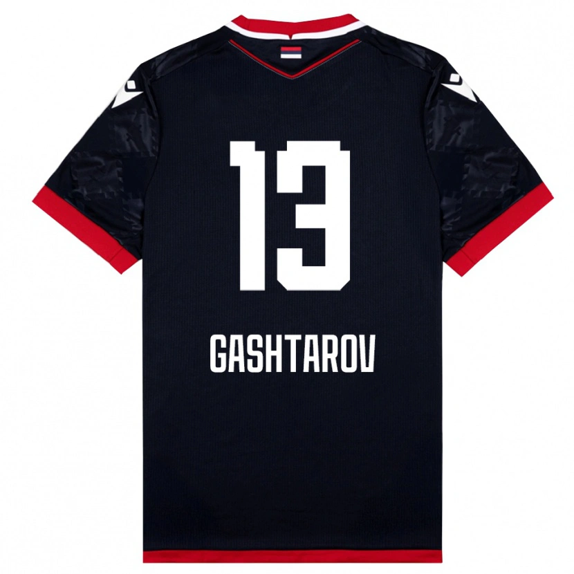Danxen Homem Camisola Matej Gashtarov #13 Preto Vermelho Alternativa 2025/26 Camisa Brasil