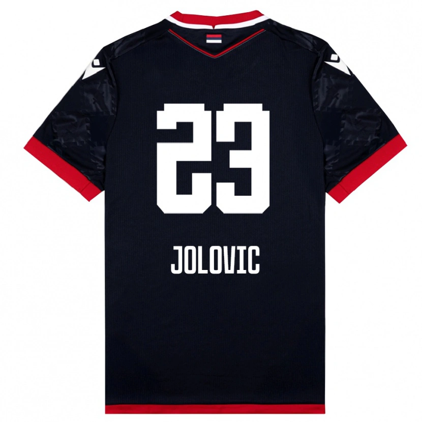 Danxen Homem Camisola Bogdan Jolovic #23 Preto Vermelho Alternativa 2025/26 Camisa Brasil