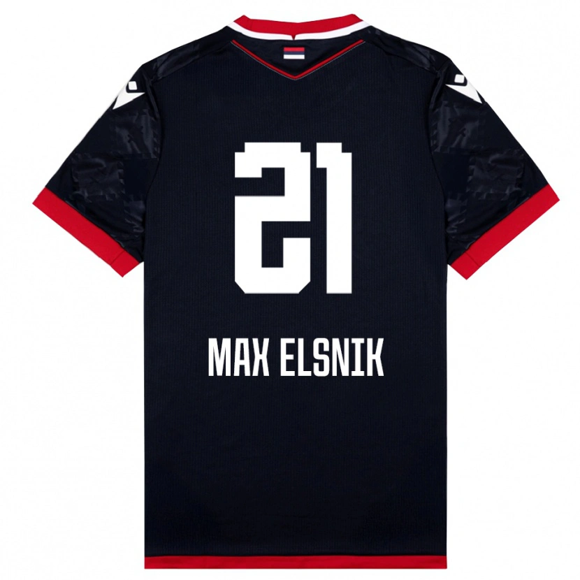 Danxen Homem Camisola Timi Max Elsnik #21 Preto Vermelho Alternativa 2025/26 Camisa Brasil