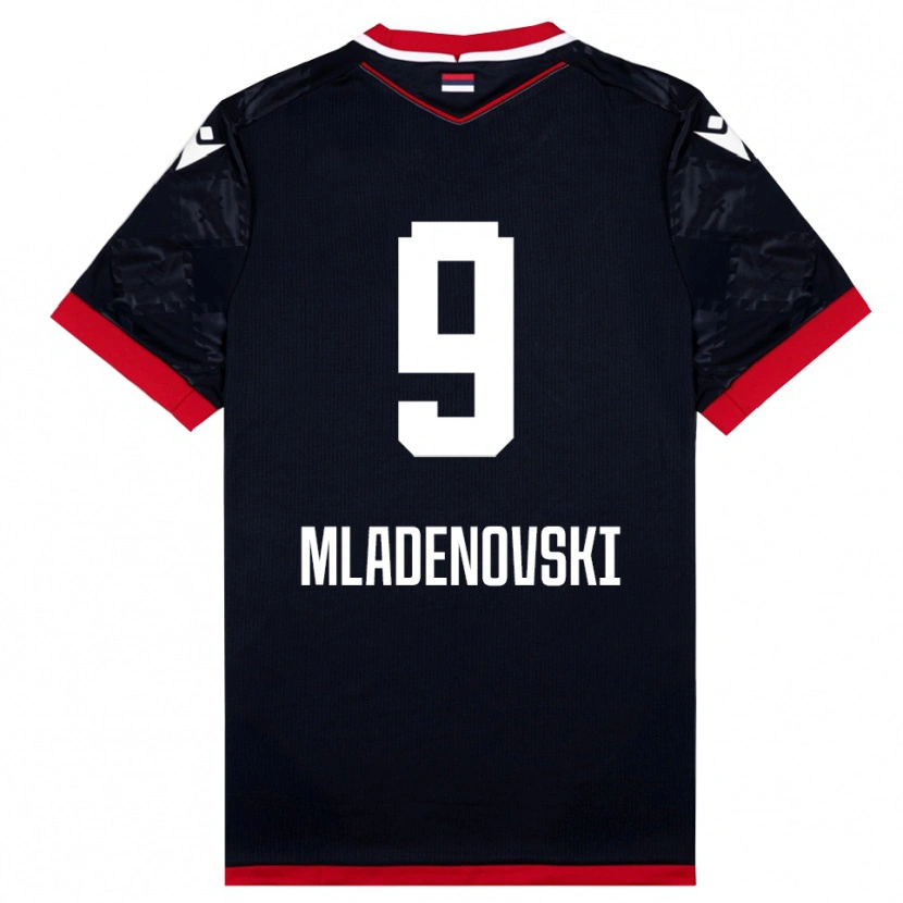 Danxen Homem Camisola Stefan Mladenovski #9 Preto Vermelho Alternativa 2025/26 Camisa Brasil