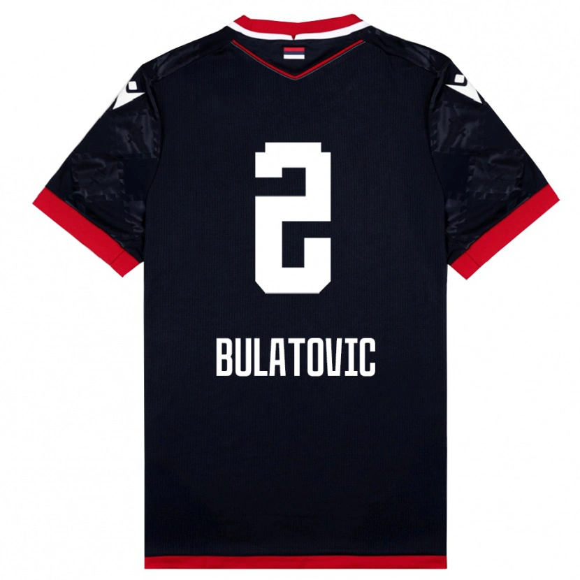 Danxen Homem Camisola Danilo Bulatovic #2 Preto Vermelho Alternativa 2025/26 Camisa Brasil