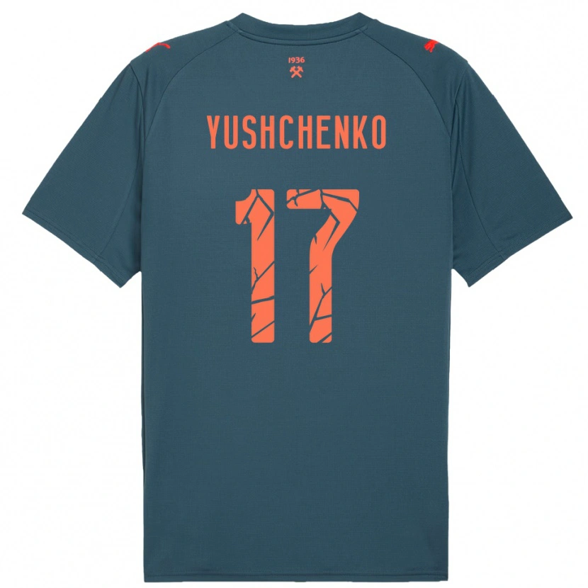 Danxen Homem Camisola Oleksandr Yushchenko #17 Marinho Vermelho Alternativa 2025/26 Camisa Brasil