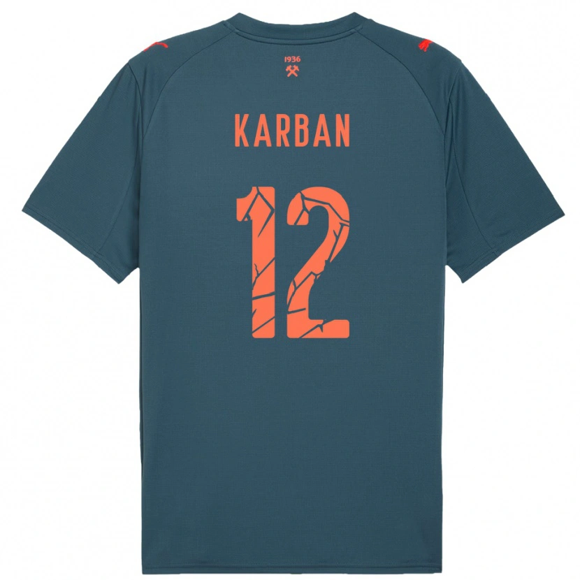 Danxen Homem Camisola Yevheniia Karban #12 Marinho Vermelho Alternativa 2025/26 Camisa Brasil