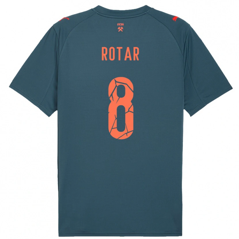 Danxen Homem Camisola Kyryl Rotar #8 Marinho Vermelho Alternativa 2025/26 Camisa Brasil