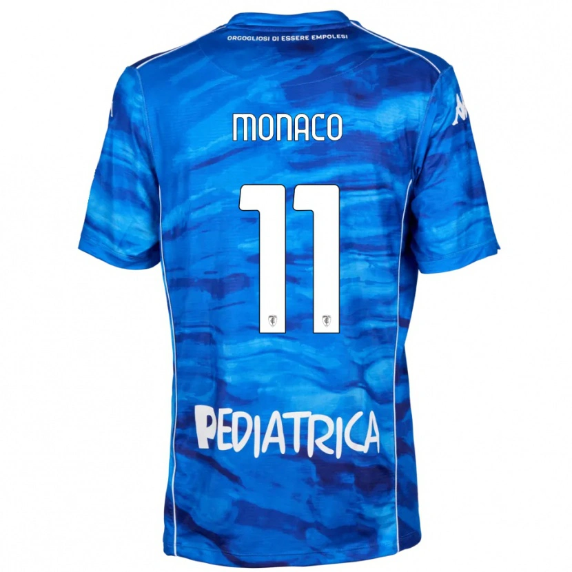 Danxen Mulher Camisola Salvatore Monaco #11 Azul Branco Principal 2025/26 Camisa Brasil