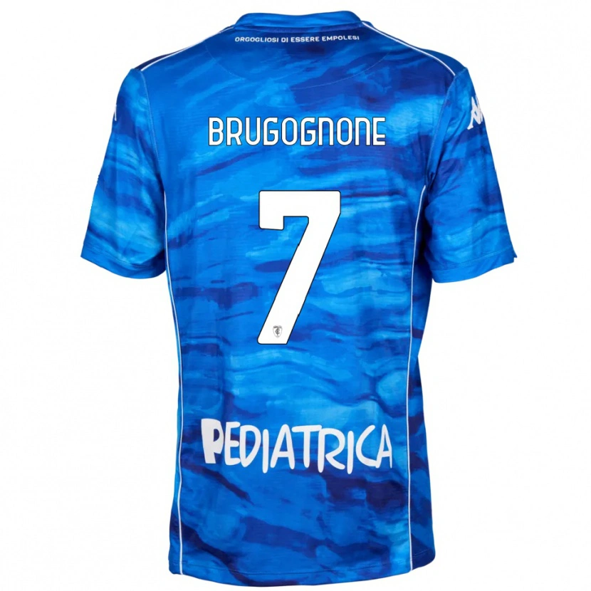 Danxen Mulher Camisola Giuseppe Brugognone #7 Azul Branco Principal 2025/26 Camisa Brasil