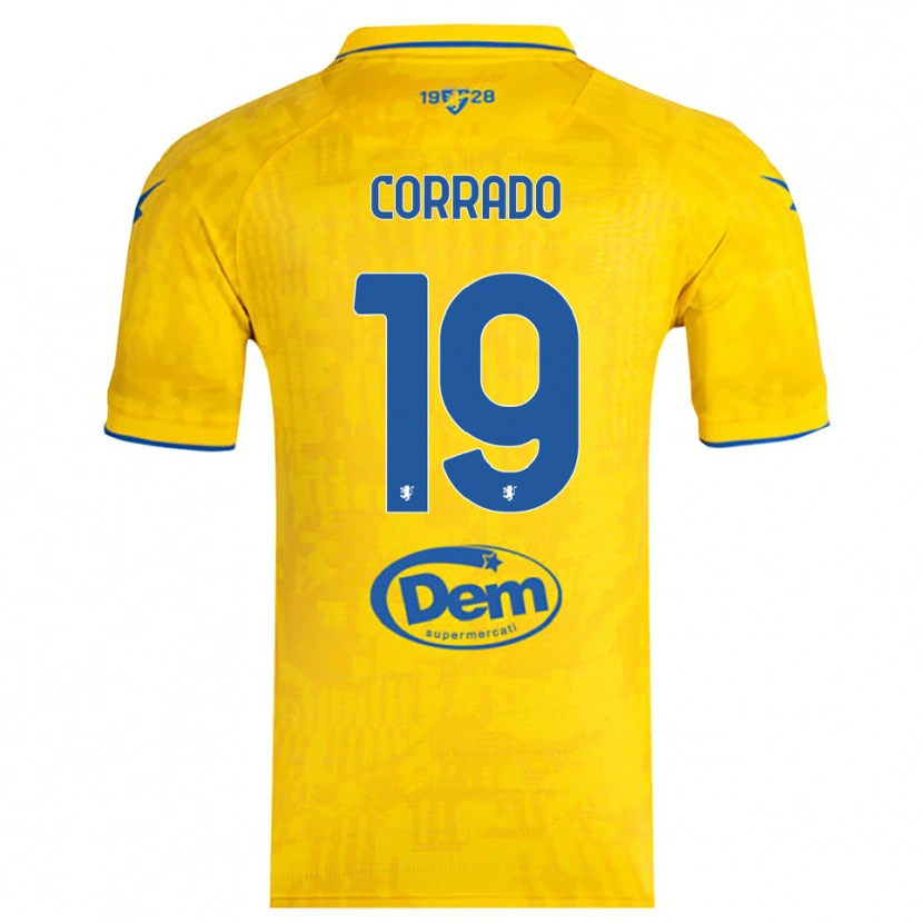 Danxen Mulher Camisola Niccolò Corrado #19 Amarelo Azul Principal 2025/26 Camisa Brasil