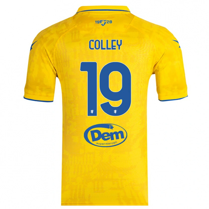 Danxen Mulher Camisola Muhammed Colley #19 Amarelo Azul Principal 2025/26 Camisa Brasil