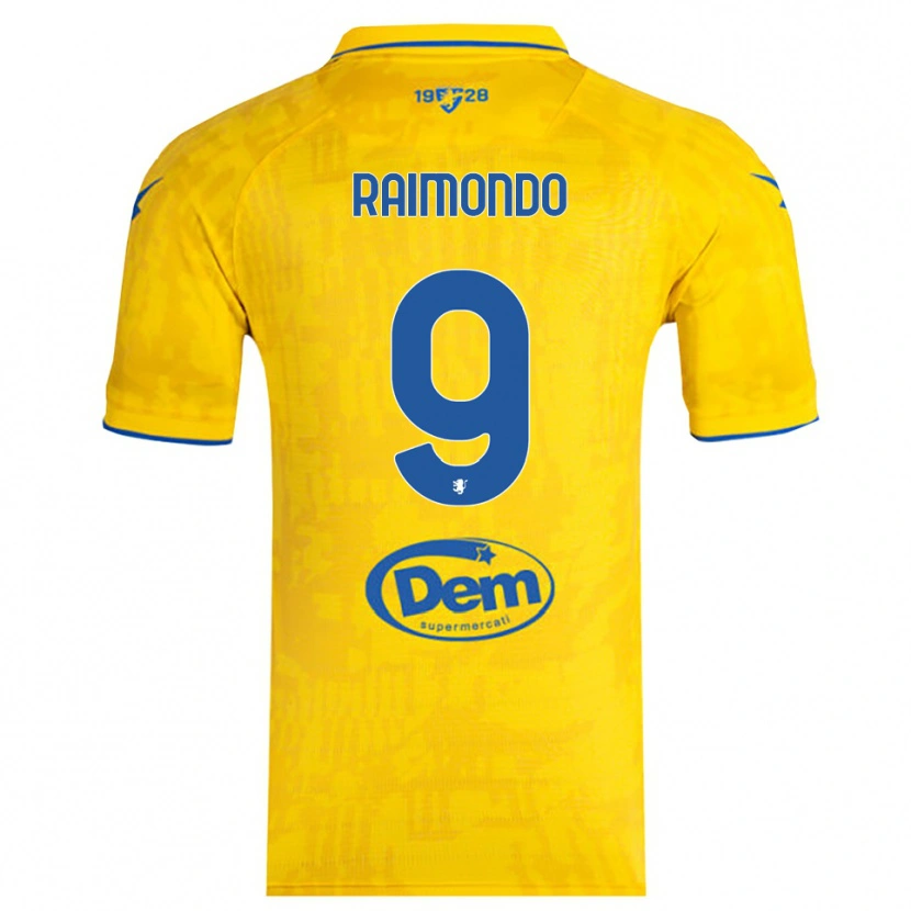 Danxen Mulher Camisola Antonio Raimondo #9 Amarelo Azul Principal 2025/26 Camisa Brasil