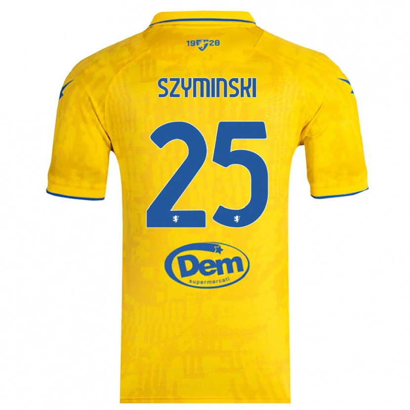 Danxen Mulher Camisola Przemyslaw Szyminski #25 Amarelo Azul Principal 2025/26 Camisa Brasil