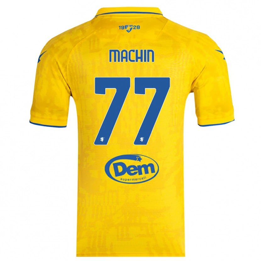 Danxen Mulher Camisola José Machín #77 Amarelo Azul Principal 2025/26 Camisa Brasil