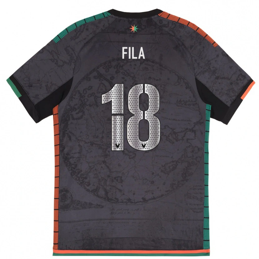 Danxen Mulher Camisola Daniel Fila #18 Cinza Escuro Principal 2025/26 Camisa Brasil