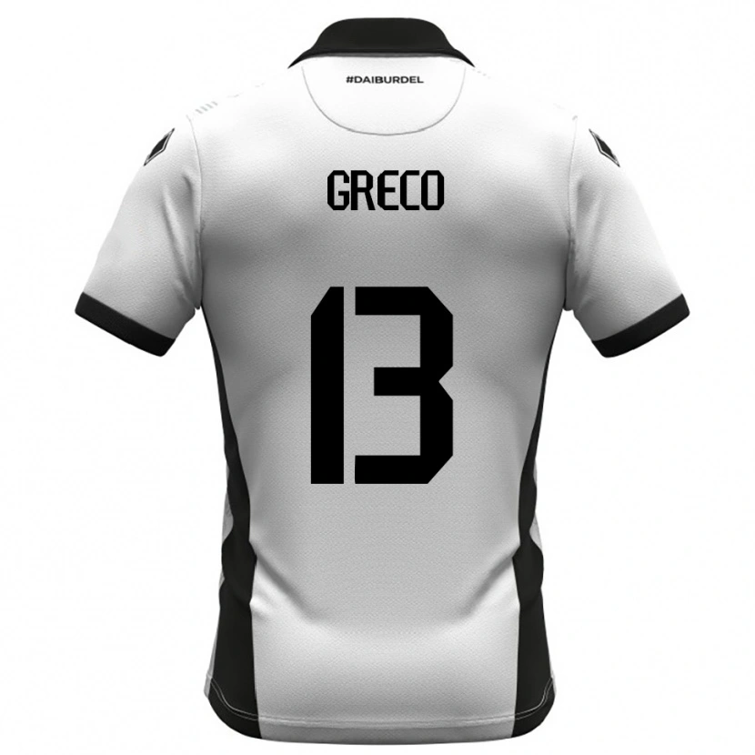 Danxen Mulher Camisola Nicolò Greco #13 Branco Preto Laranja Principal 2025/26 Camisa Brasil