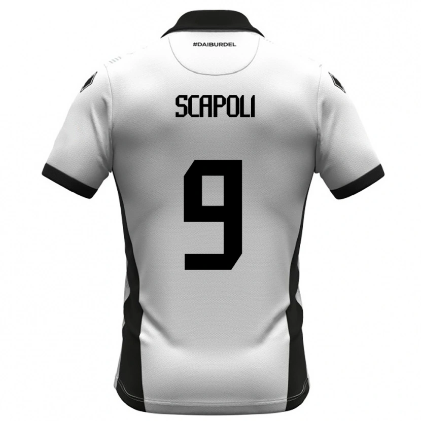 Danxen Mulher Camisola Francesco Scapoli #9 Branco Preto Laranja Principal 2025/26 Camisa Brasil