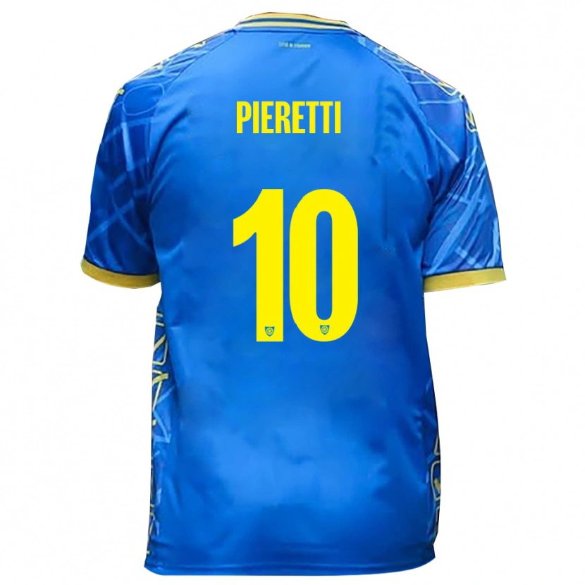 Danxen Mulher Camisola Niccolò Pieretti #10 Azul Celeste Amarelo Principal 2025/26 Camisa Brasil