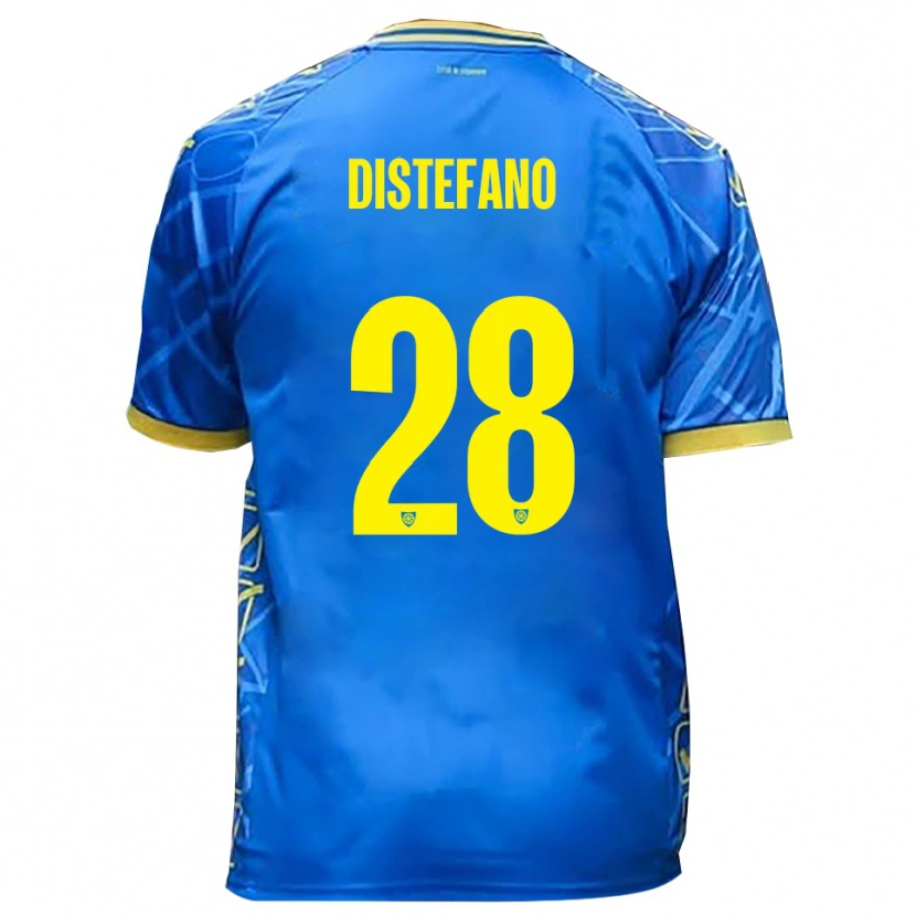 Danxen Mulher Camisola Filippo Distefano #28 Azul Celeste Amarelo Principal 2025/26 Camisa Brasil