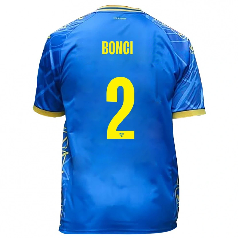 Danxen Mulher Camisola Alberto Bonci #2 Azul Celeste Amarelo Principal 2025/26 Camisa Brasil