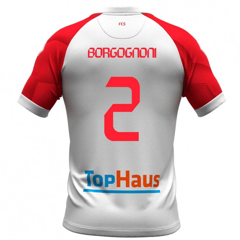 Danxen Mulher Camisola Giovanni Borgognoni #2 Branco Vermelho Principal 2025/26 Camisa Brasil