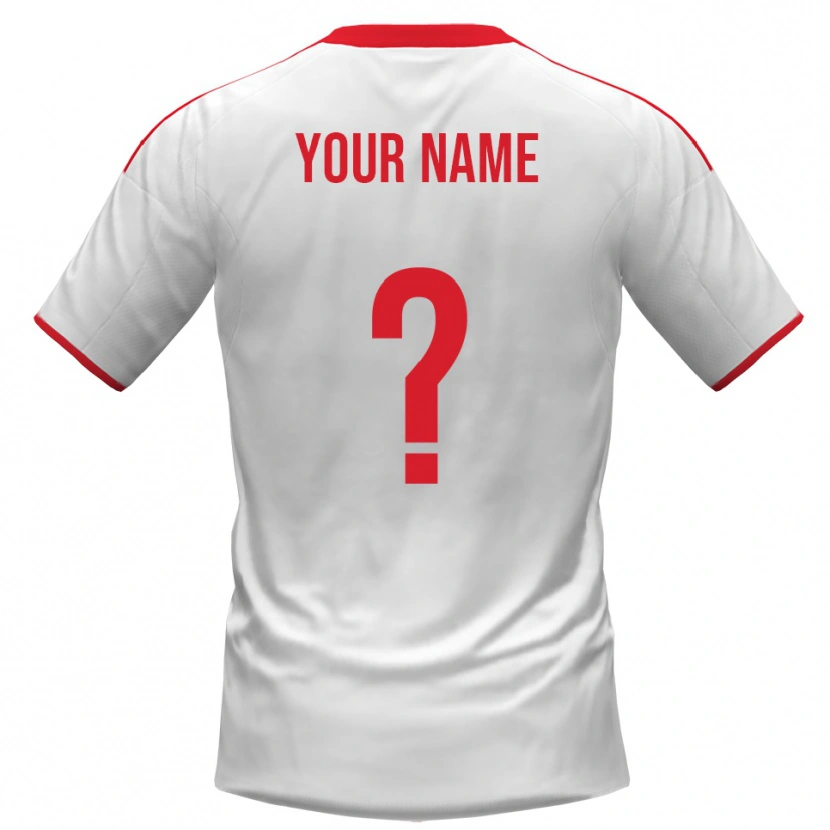 Danxen Mulher Camisola Seu Nome #0 Branco Vermelho Principal 2025/26 Camisa Brasil