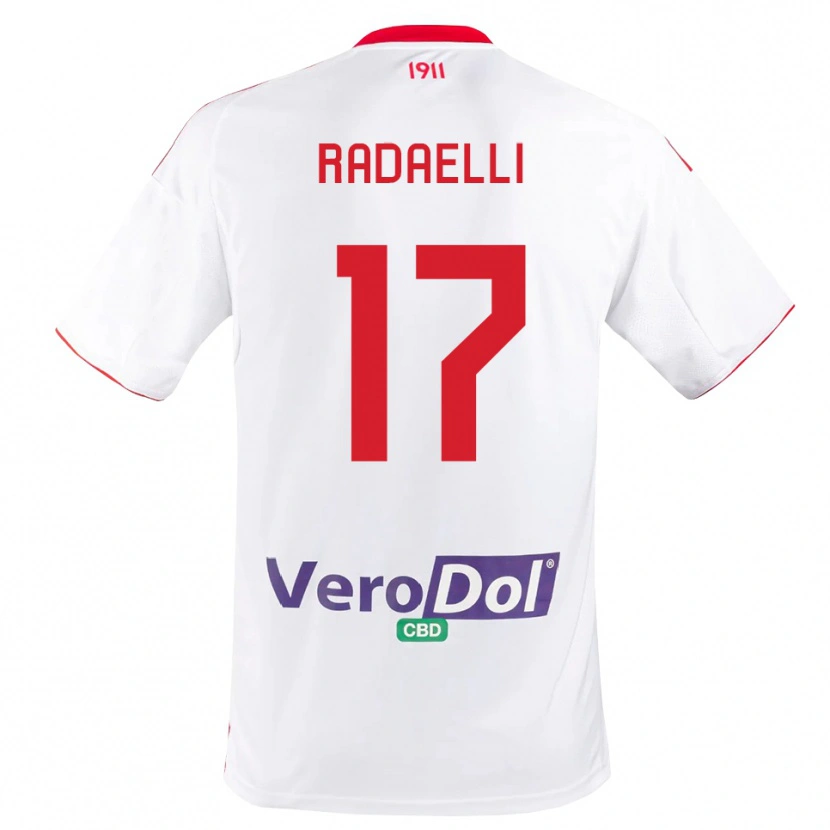 Danxen Mulher Camisola Nicolò Radaelli #17 Branco Vermelho Principal 2025/26 Camisa Brasil