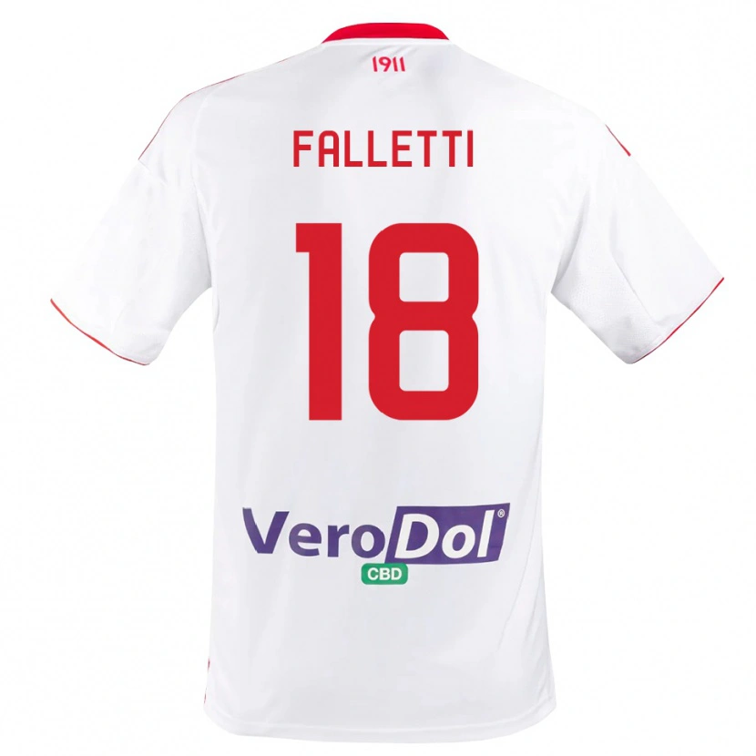 Danxen Mulher Camisola César Falletti #18 Branco Vermelho Principal 2025/26 Camisa Brasil
