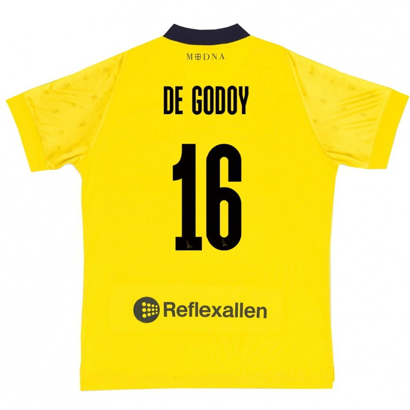 Danxen Mulher Camisola Patrick Pîrv De Godoy #16 Amarelo Marinho Principal 2025/26 Camisa Brasil