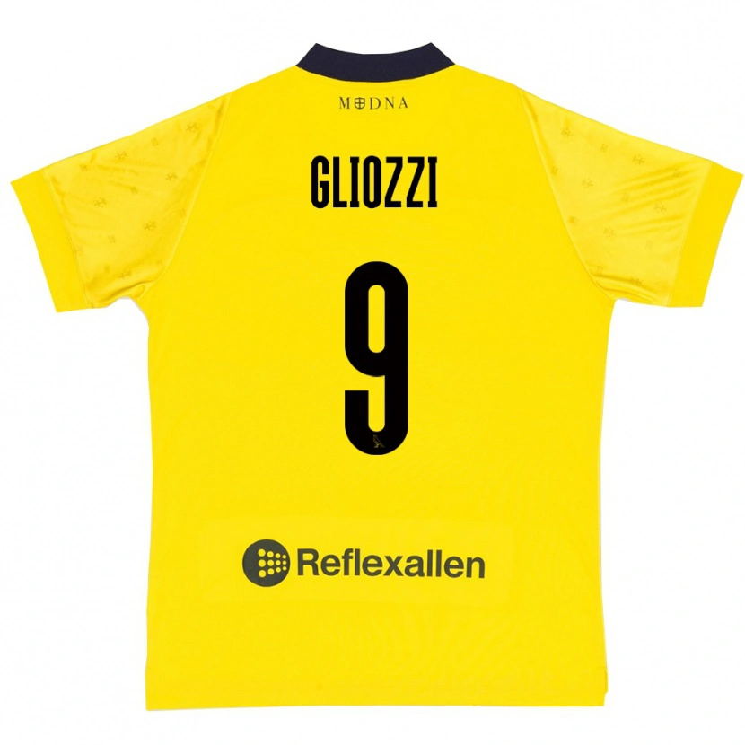 Danxen Mulher Camisola Ettore Gliozzi #9 Amarelo Marinho Principal 2025/26 Camisa Brasil