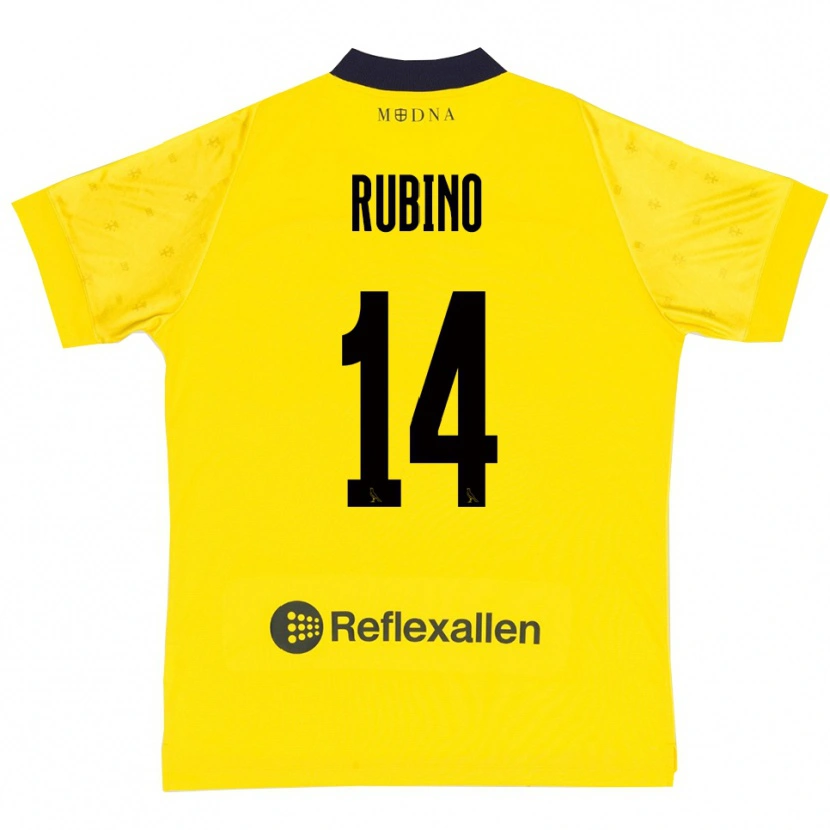Danxen Mulher Camisola Lorenzo Rubino #14 Amarelo Marinho Principal 2025/26 Camisa Brasil