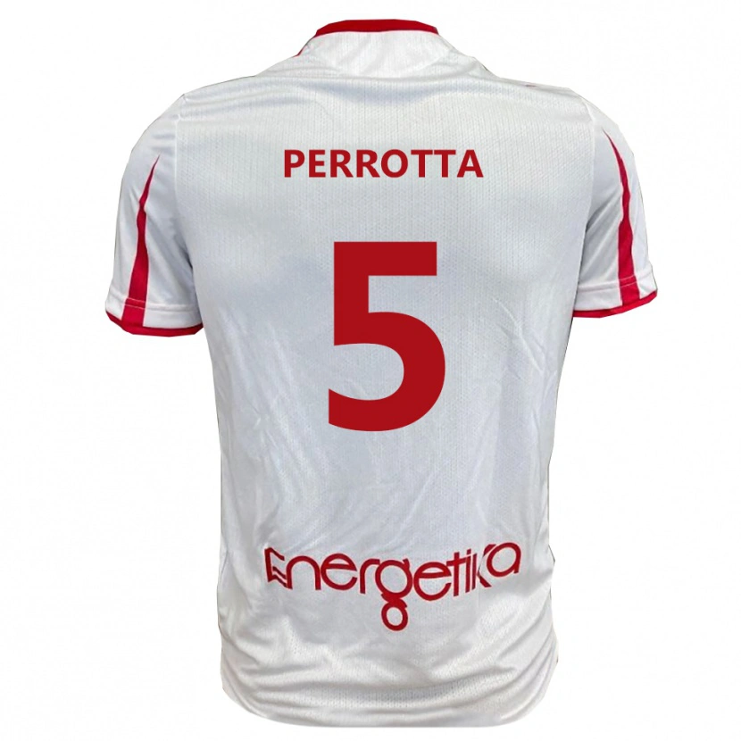 Danxen Mulher Camisola Marco Perrotta #5 Branco Vermelho Principal 2025/26 Camisa Brasil
