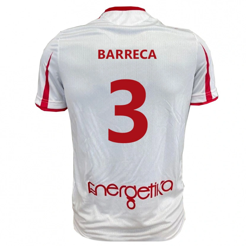Danxen Mulher Camisola Antonio Barreca #3 Branco Vermelho Principal 2025/26 Camisa Brasil