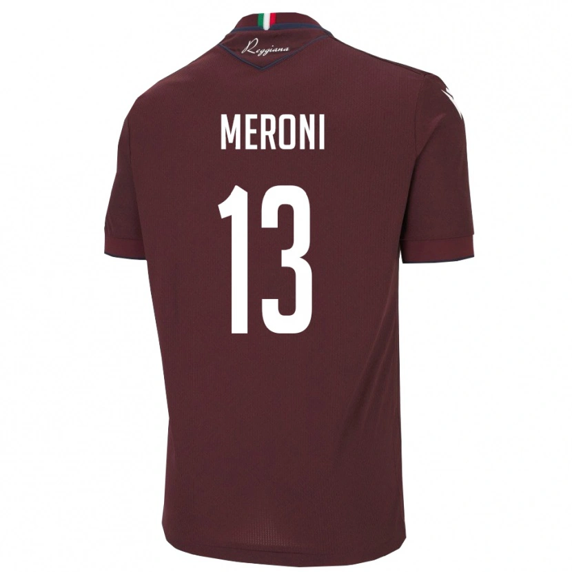 Danxen Mulher Camisola Andrea Meroni #13 Borgonha Branco Principal 2025/26 Camisa Brasil