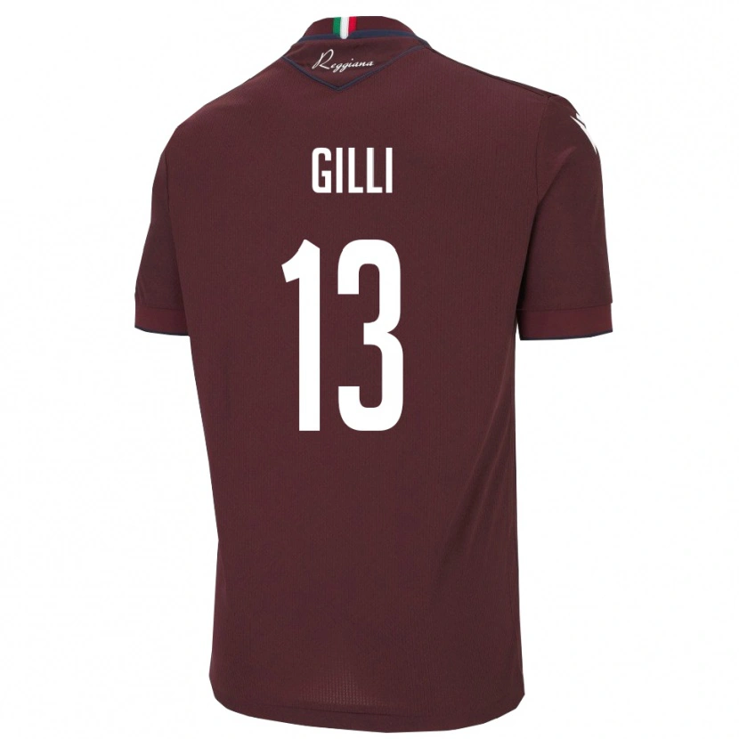 Danxen Mulher Camisola Alberto Gilli #13 Borgonha Branco Principal 2025/26 Camisa Brasil