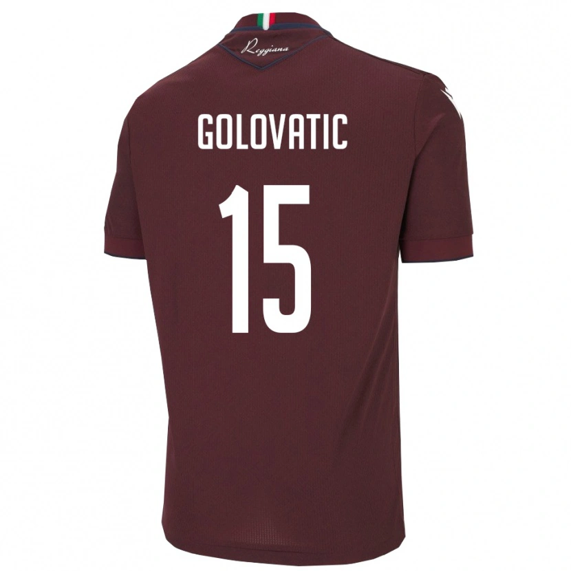 Danxen Mulher Camisola Daniel Golovatic #15 Borgonha Branco Principal 2025/26 Camisa Brasil