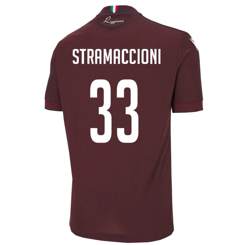 Danxen Mulher Camisola Diego Stramaccioni #33 Borgonha Branco Principal 2025/26 Camisa Brasil