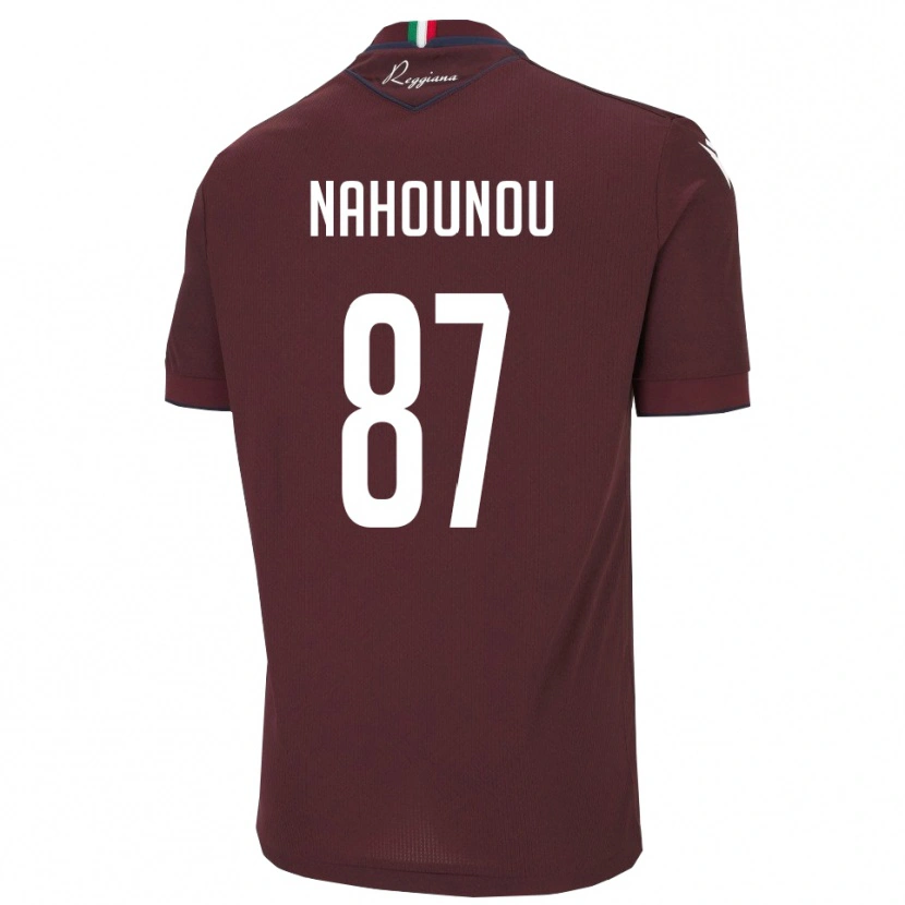 Danxen Mulher Camisola Yannis Nahounou #87 Borgonha Branco Principal 2025/26 Camisa Brasil