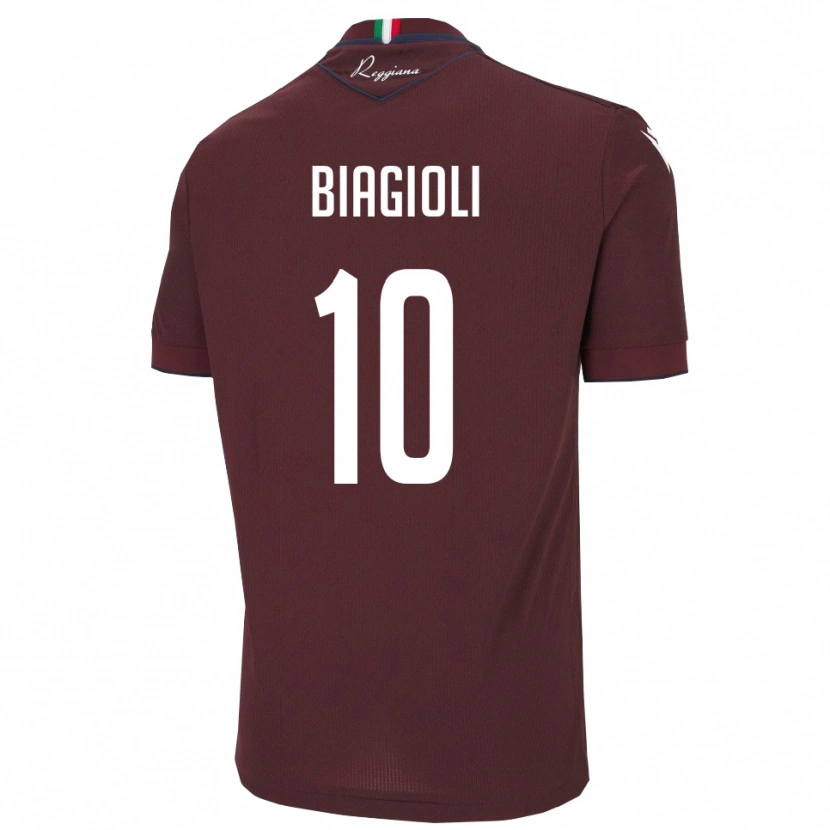 Danxen Mulher Camisola Martino Biagioli #10 Borgonha Branco Principal 2025/26 Camisa Brasil