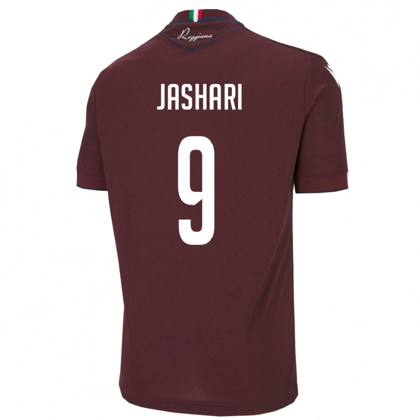 Danxen Mulher Camisola Edion Jashari #9 Borgonha Branco Principal 2025/26 Camisa Brasil