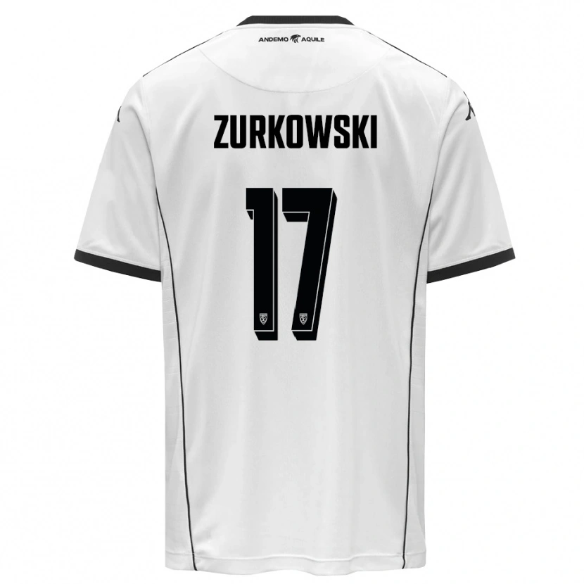 Danxen Mulher Camisola Szymon Żurkowski #17 Branco Preto Principal 2025/26 Camisa Brasil