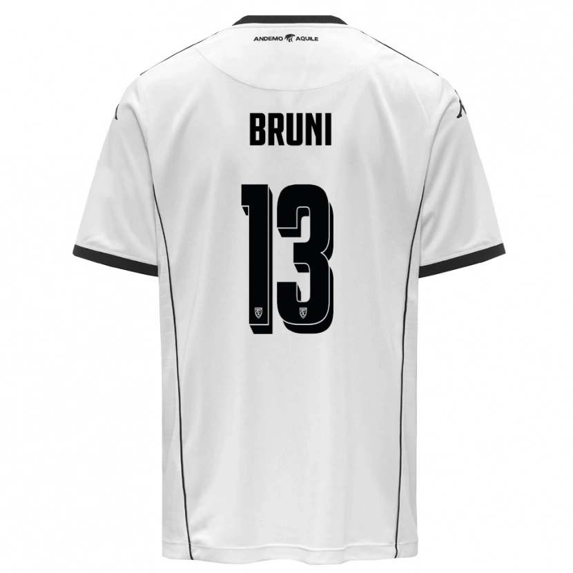 Danxen Mulher Camisola Filippo Bruni #13 Branco Preto Principal 2025/26 Camisa Brasil