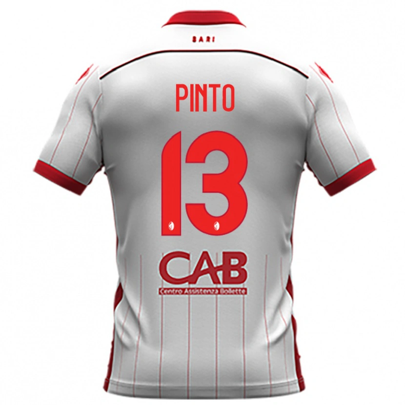 Danxen Mulher Camisola Francesco Pinto #13 Branco Vermelho Principal 2025/26 Camisa Brasil