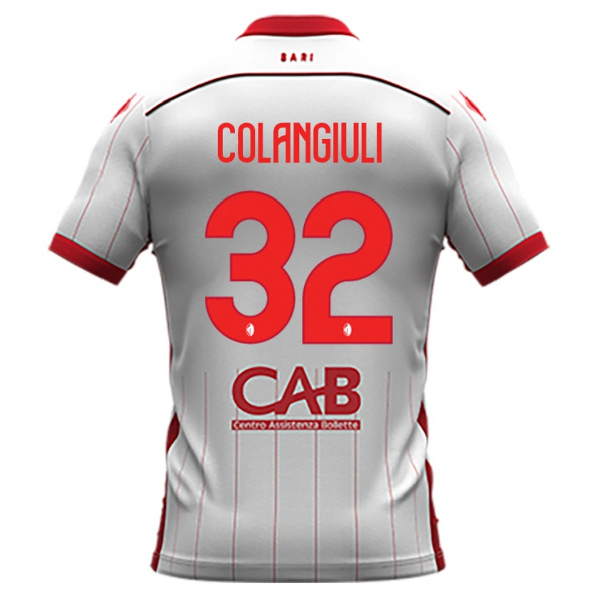 Danxen Mulher Camisola Vincenzo Colangiuli #32 Branco Vermelho Principal 2025/26 Camisa Brasil