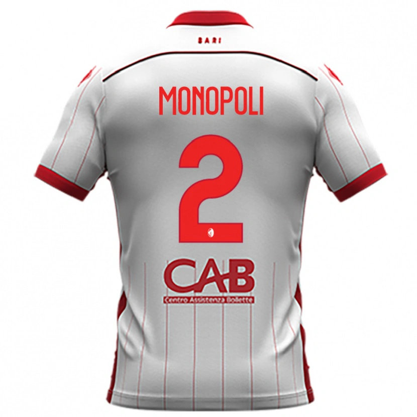 Danxen Mulher Camisola Tommaso Monopoli #2 Branco Vermelho Principal 2025/26 Camisa Brasil