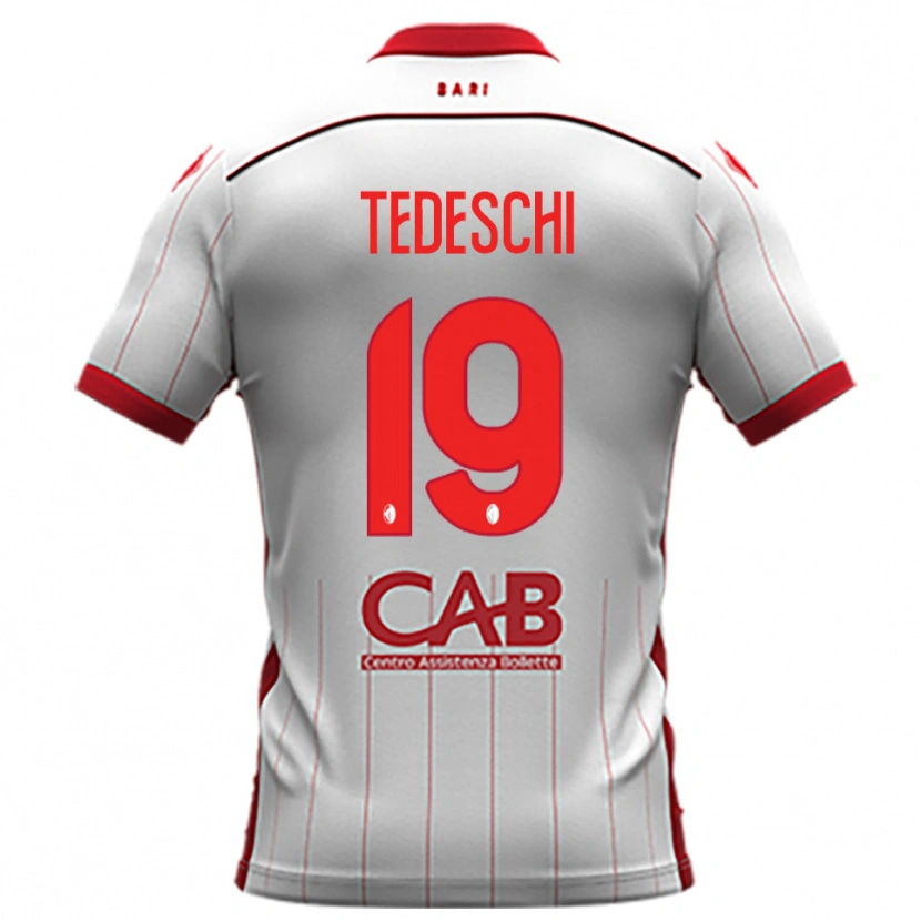 Danxen Mulher Camisola Francesco Tedeschi #19 Branco Vermelho Principal 2025/26 Camisa Brasil
