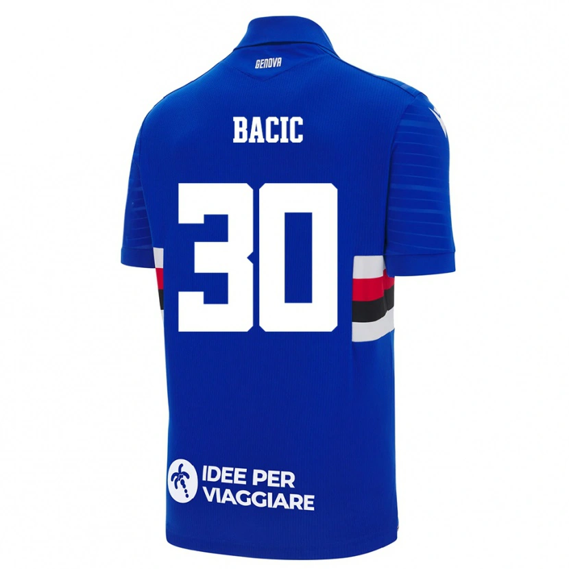 Danxen Mulher Camisola Mateo Bacic #30 Azul Branco Principal 2025/26 Camisa Brasil