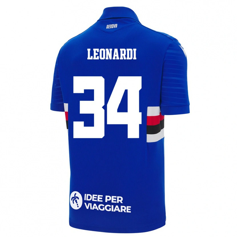Danxen Mulher Camisola Simone Leonardi #34 Azul Branco Principal 2025/26 Camisa Brasil
